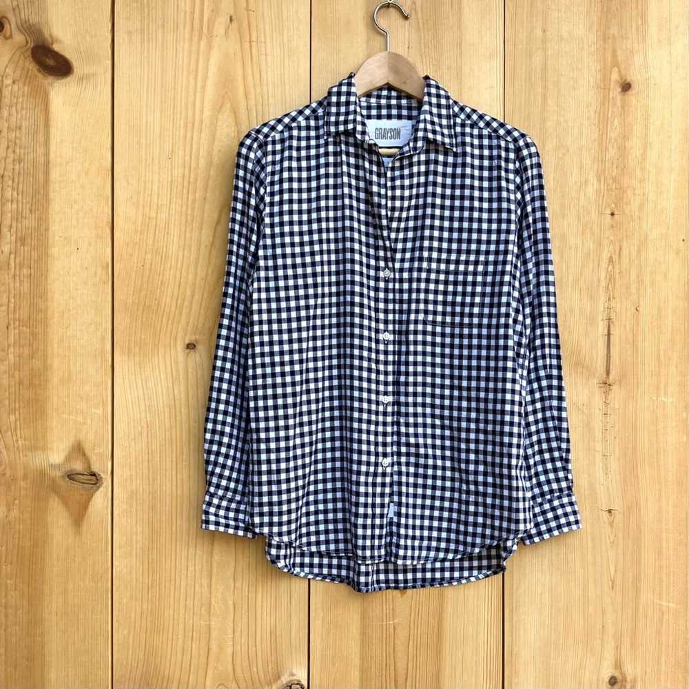 Grayson Black White Check Hero Shirt Sz 2, Small